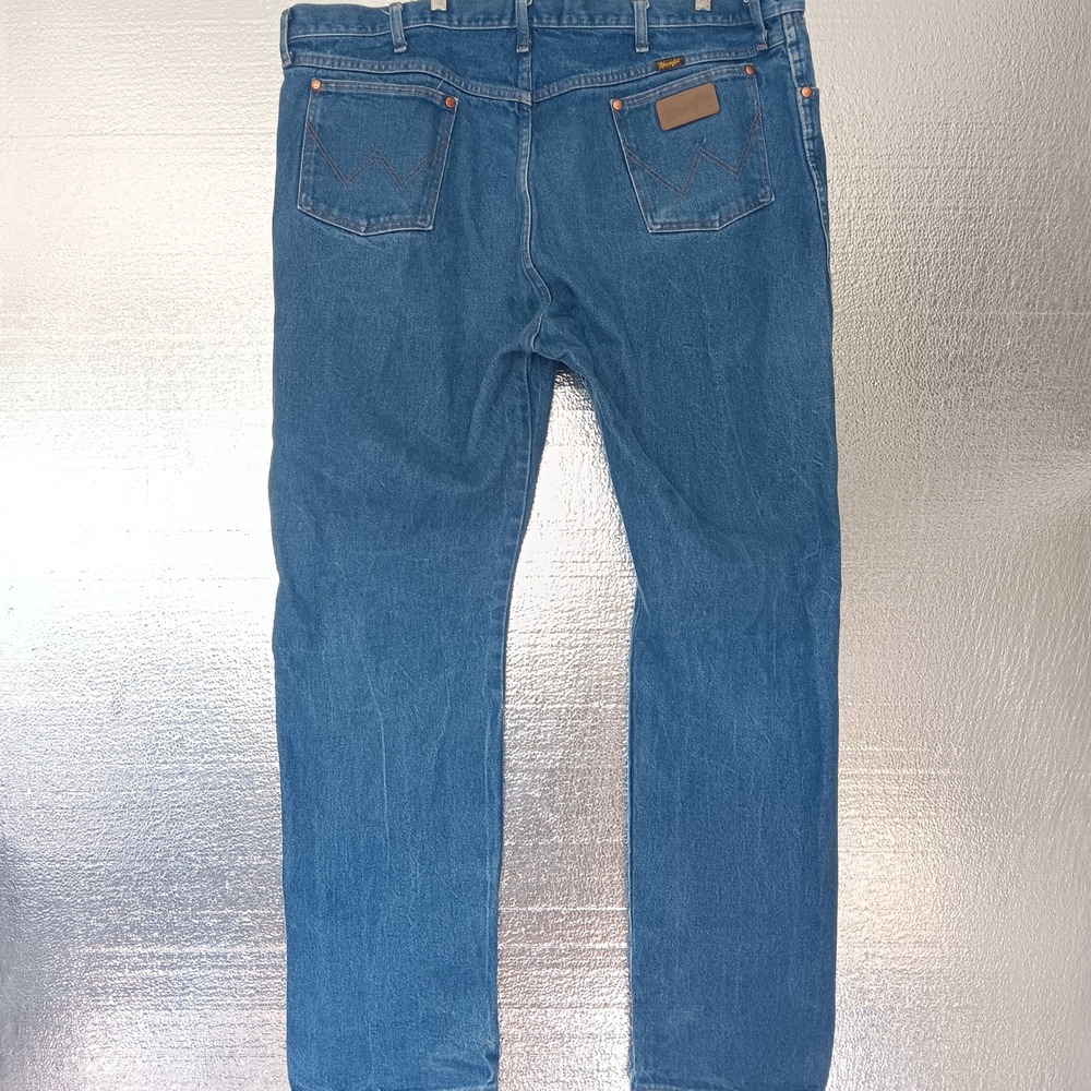 Wrangler Jeans Mens 46x34 Blue Cowboy Cut Original Fit 13MWZ Denim - Picture 6 of 11